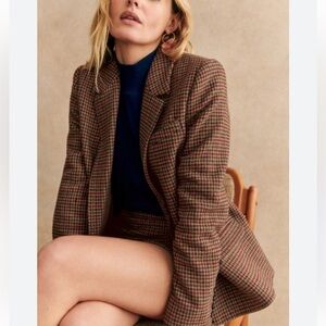 Sezane houndstooth Christie jacket